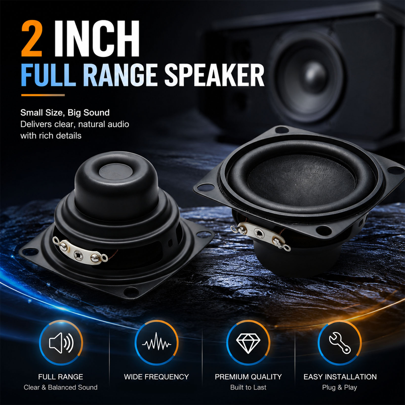 2Pcs 2 Inch Mini Audio Draagba - Home Cinema Jbl recensie en prijs